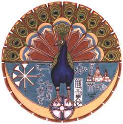 Der Pfau symbolisiert das Ezidentum. Bild: HdR